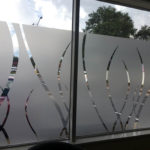 Glass windows with designs